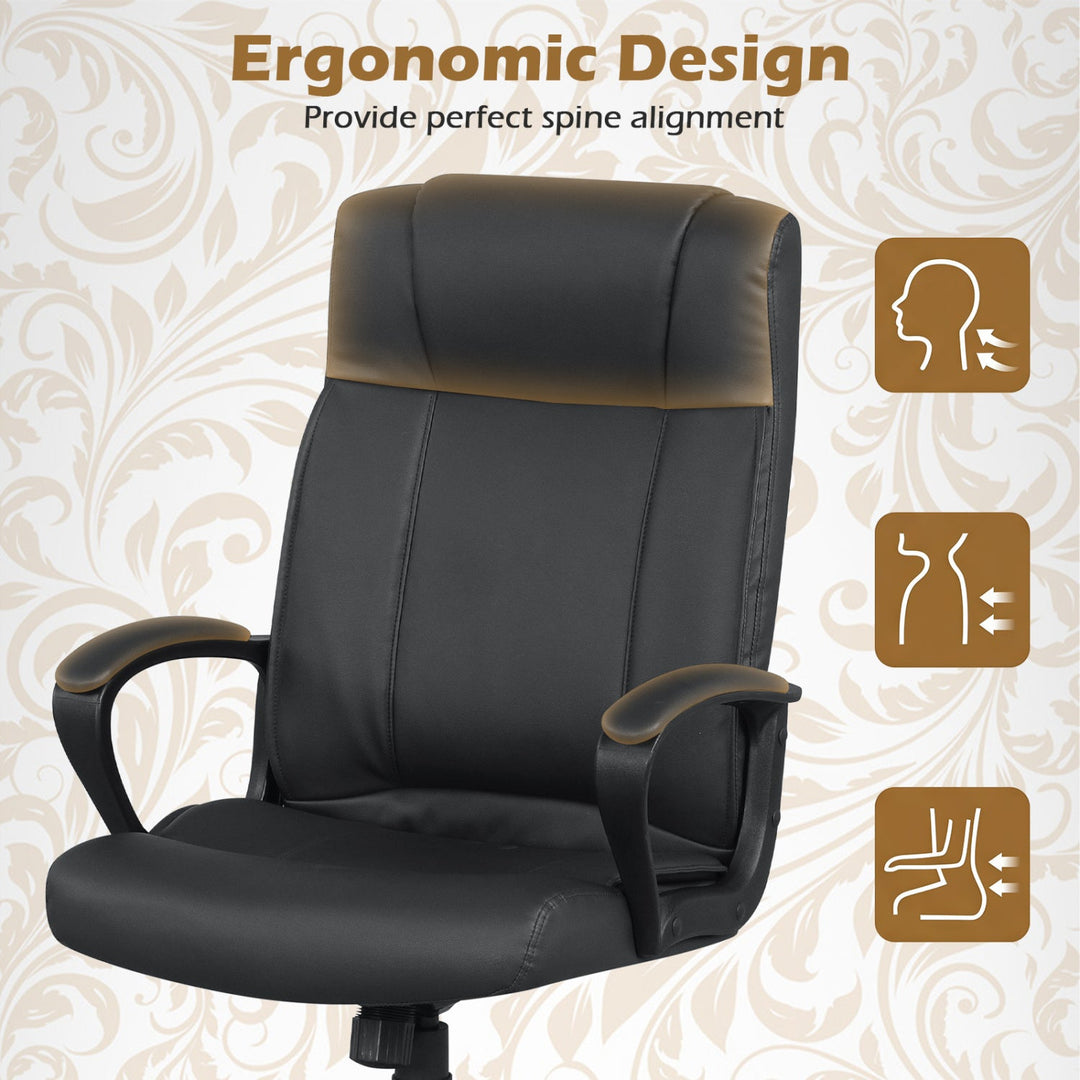 Ergonomic Office Chair with Rocking Function - Faux Leather