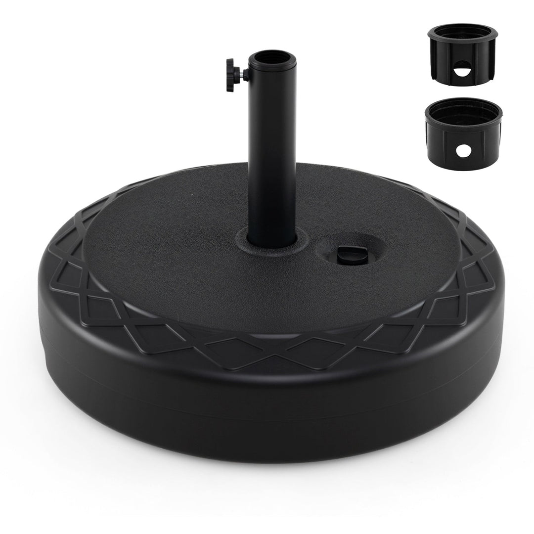 Fillable Umbrella Base 90 LBS Heavy Duty Sand Filled Round Market Umbrella Stand-Black