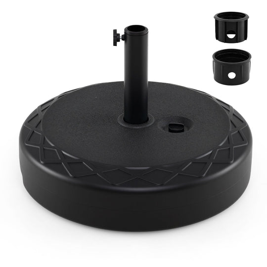 Fillable Umbrella Base 90 LBS Heavy Duty Sand Filled Round Market Umbrella Stand-Black