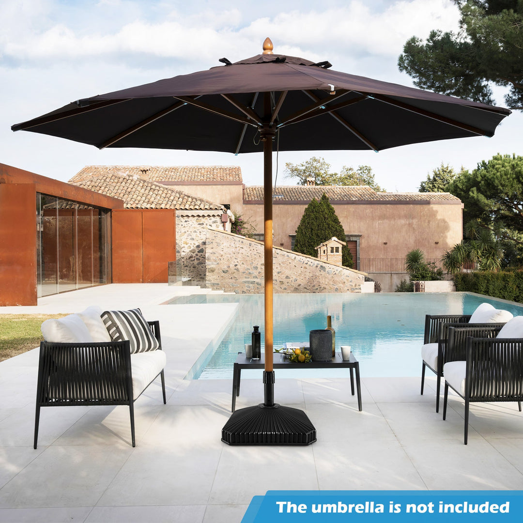 Fillable Umbrella Base with Shell Texture - 44 lb Capacity