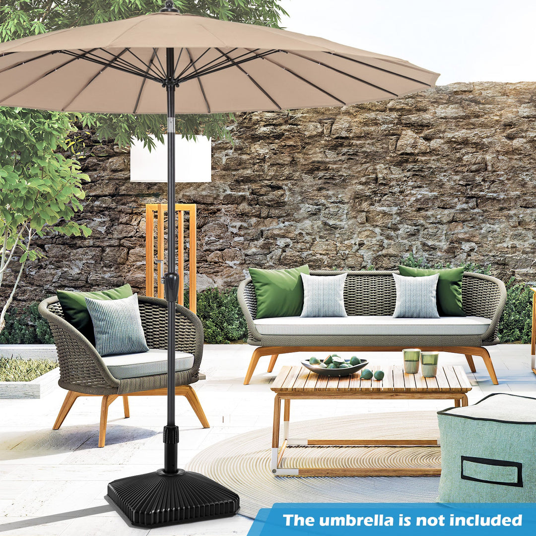 Fillable Umbrella Base with Shell Texture - 44 lb Capacity