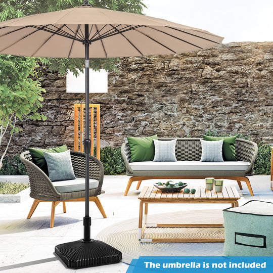 Fillable Umbrella Base with Shell Texture - 44 lb Capacity