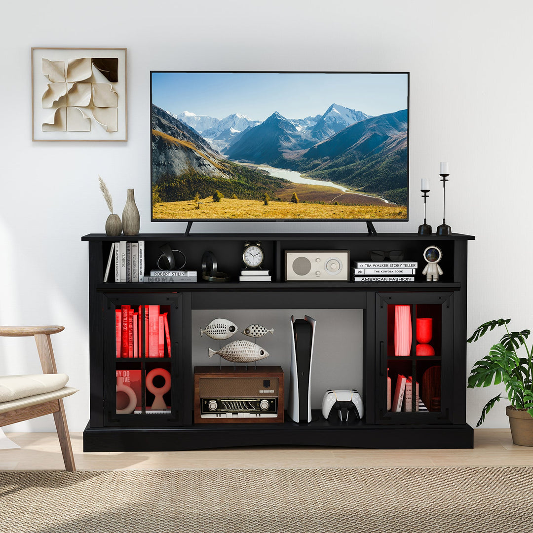 TV Stand with LED Lights and Remote Control