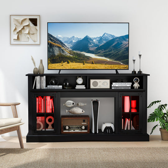 TV Stand with LED Lights and Remote Control