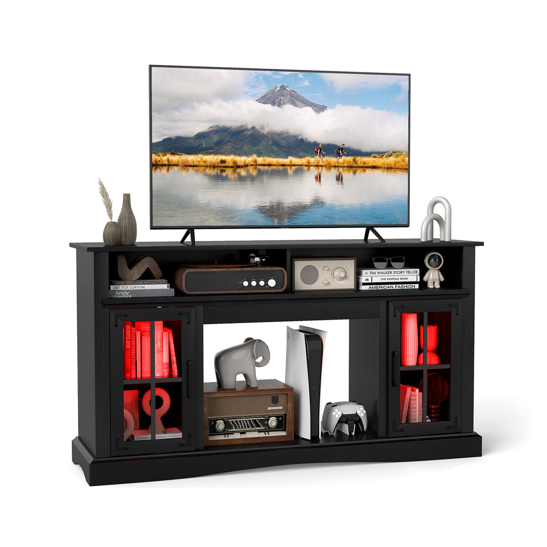 TV Stand with LED Lights and Remote Control