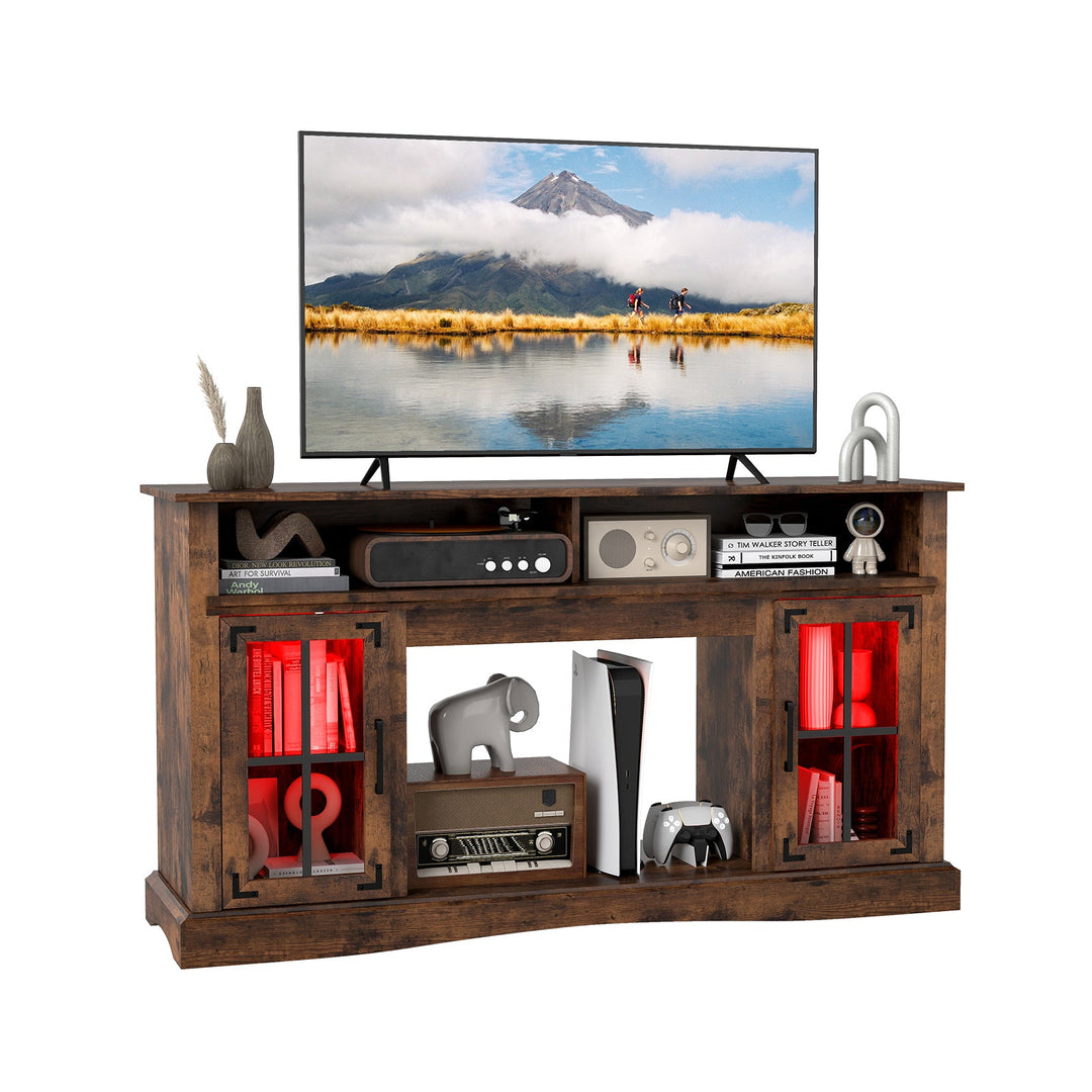 TV Stand with LED Lights and Remote Control