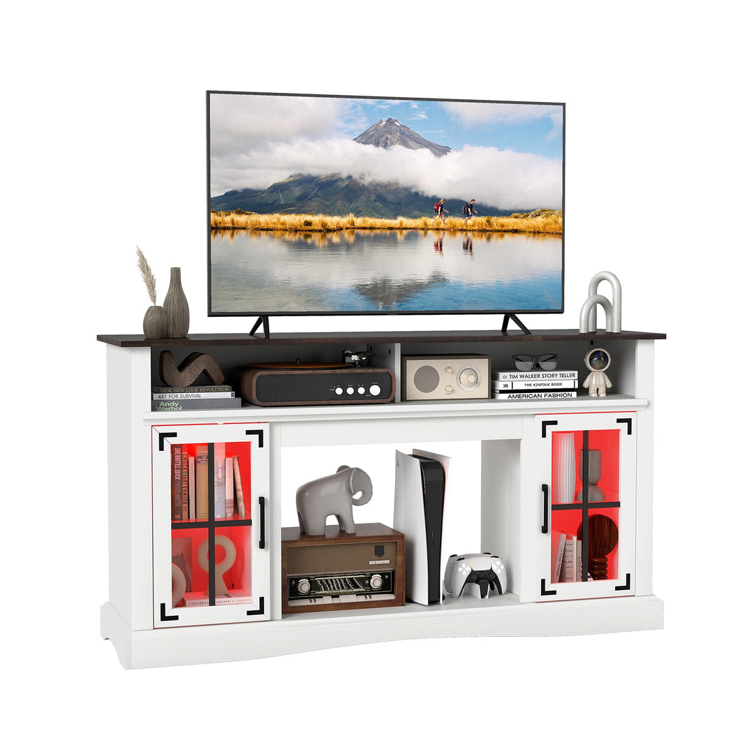 TV Stand with LED Lights and Remote Control