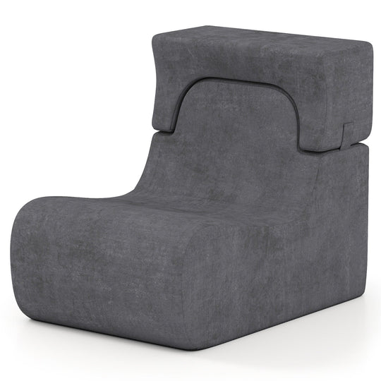 Floor Chair Lazy Sofa with Detachable Headrest