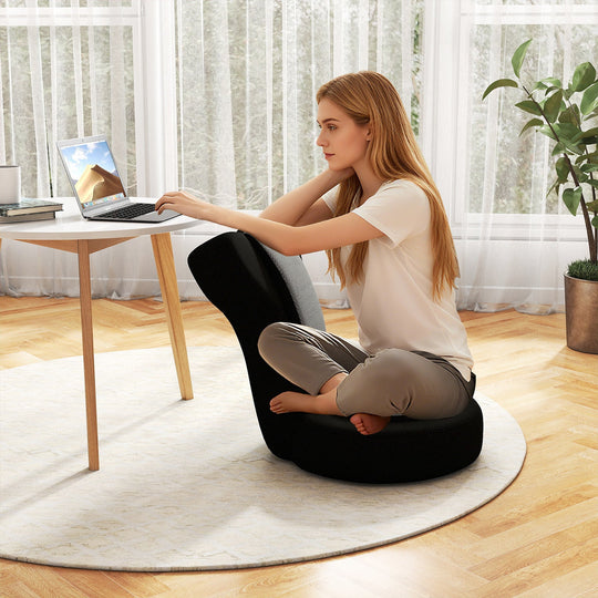 Floor Comfy Gaming Leisure Chair with Adjustable Headrest and Backrest