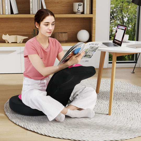 Floor Comfy Gaming Leisure Chair with Adjustable Headrest and Backrest