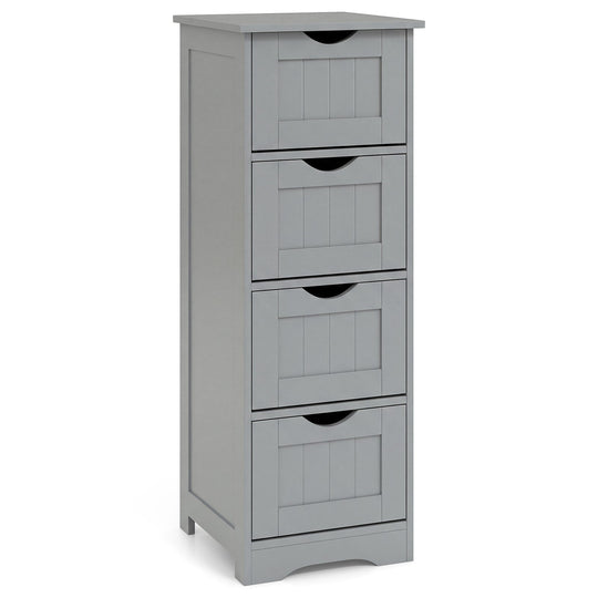4-Drawer Freestanding Floor Cabinet with Anti-Toppling Device