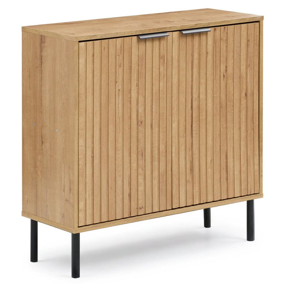 Fluted Buffet Cabinet with 2-Door Storage