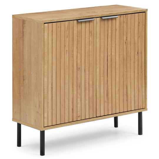Fluted Buffet Cabinet with 2-Door Storage
