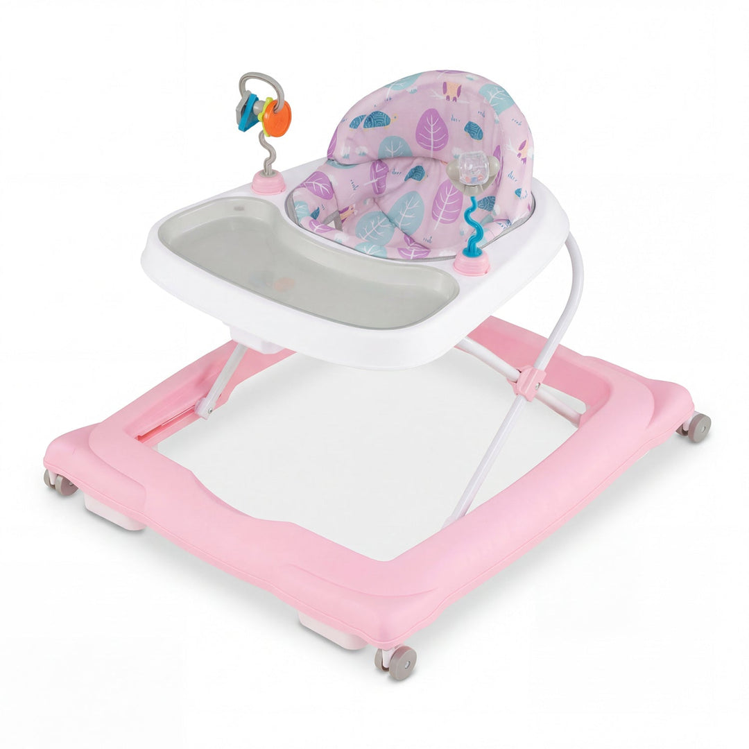 Foldable Baby Walker with Removable Seat and Adjustable Height for 6-12 Months