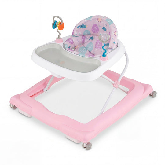 Foldable Baby Walker with Removable Seat and Adjustable Height for 6-12 Months
