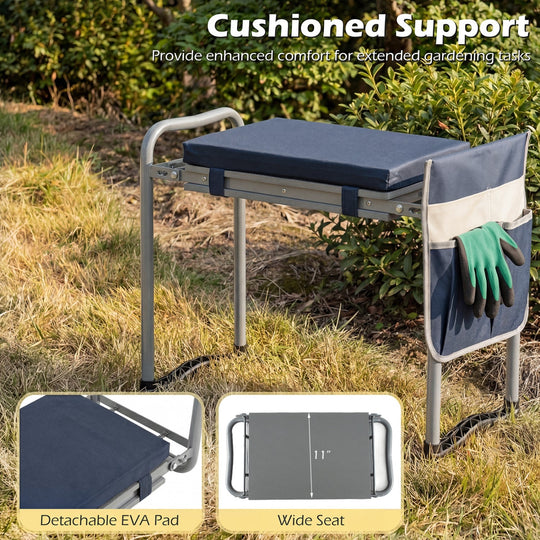 Foldable Garden Kneeler and Seat for Seniors Gardeners
