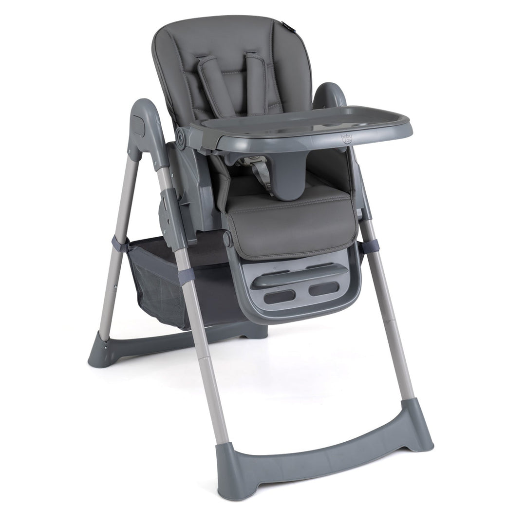 Foldable High Chair with 7-Level Height Adjustment - Gray