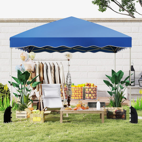 Foldable 10 X 10 Feet Pop up Canopy Tent with Wheeled Bag