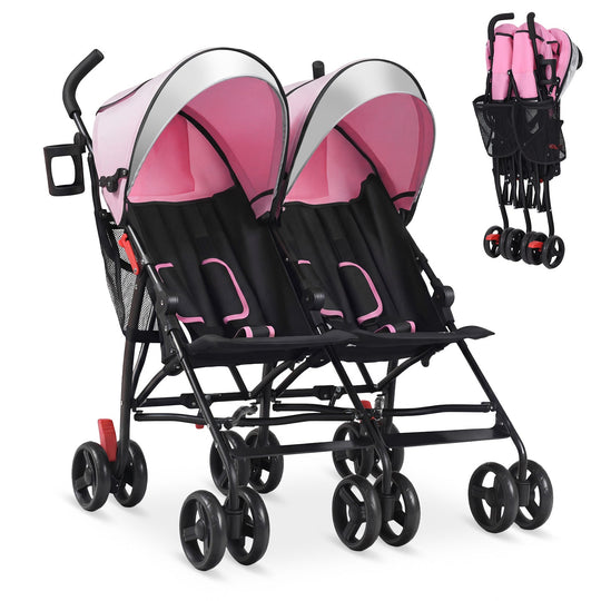 Foldable Twin Baby Double Stroller Ultralight Umbrella Kids Stroller