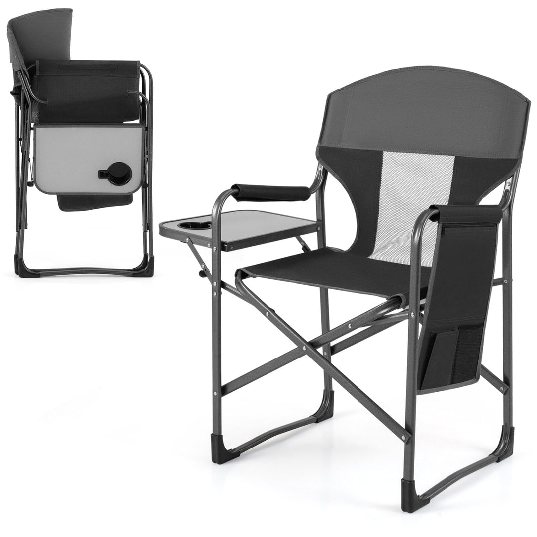 Folding Camping Chair with Cup Holder and Storage Pocket