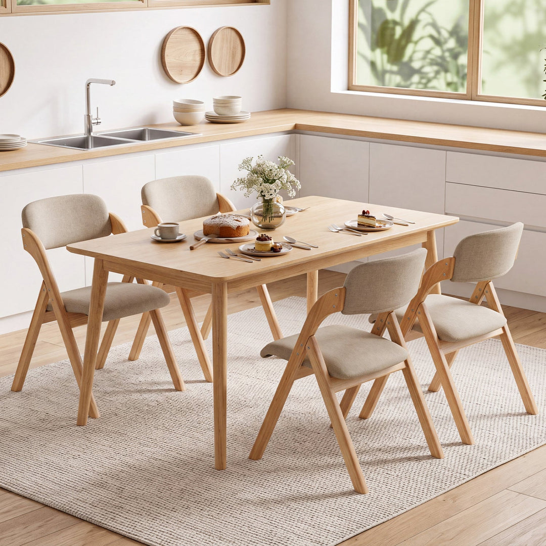 Folding Dining Chairs Set of 2 with Cushioned Seats