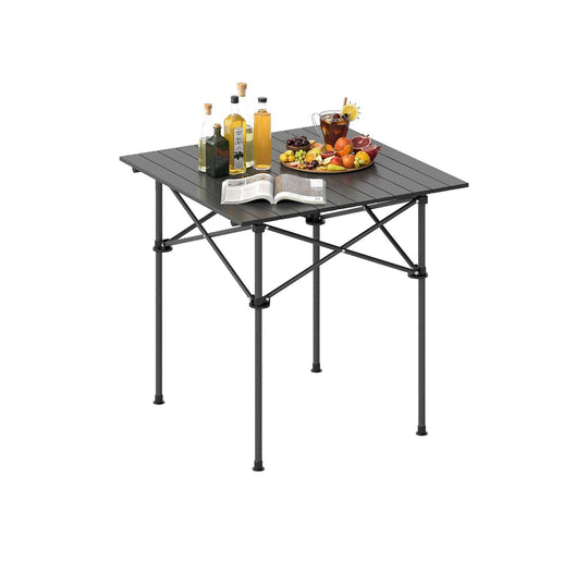 Folding Roll-up Camping Table with Metal Legs
