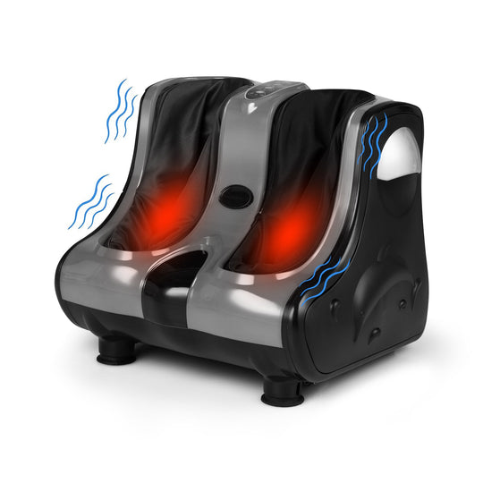 Foot and Calf Massager with Heat Vibration Deep Kneading and Shiatsu