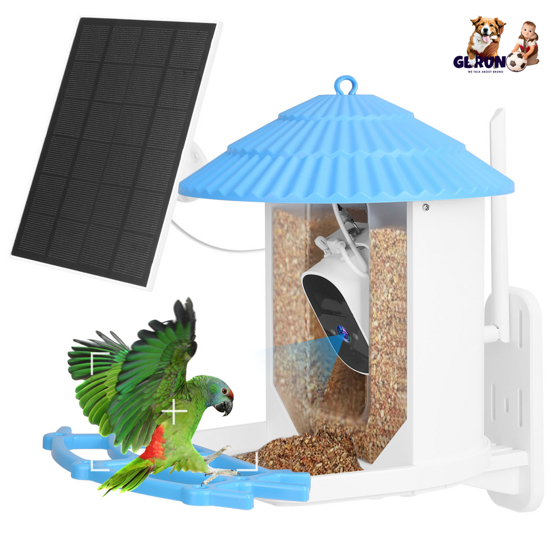 GBruno Solar Powered Smart Bird Feeder