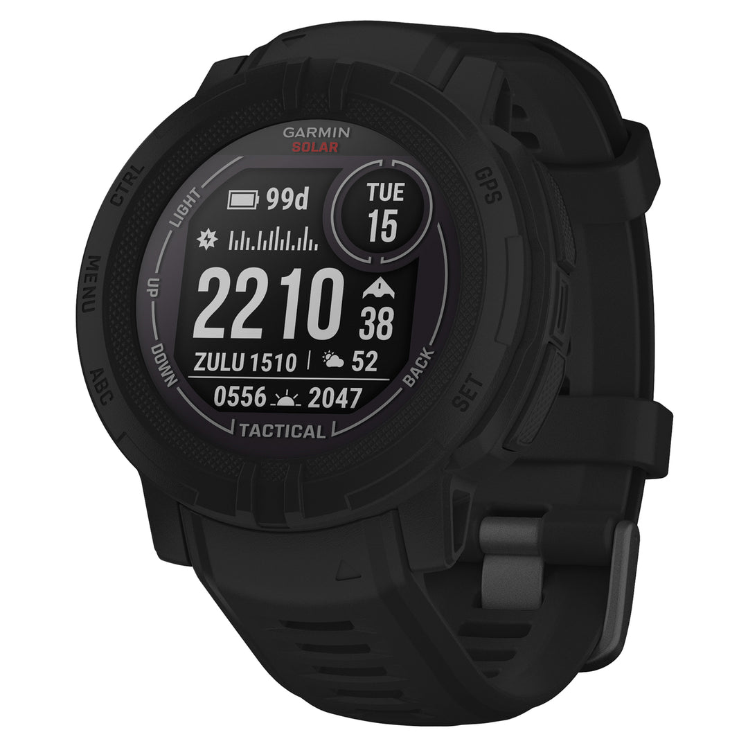 Garmin Instinct 2 Solar Tactical Edition Rugged GPS Smartwatch, 45 mm, Black