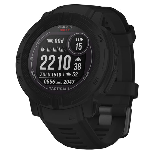 Garmin Instinct 2 Solar Tactical Edition Rugged GPS Smartwatch, 45 mm, Black
