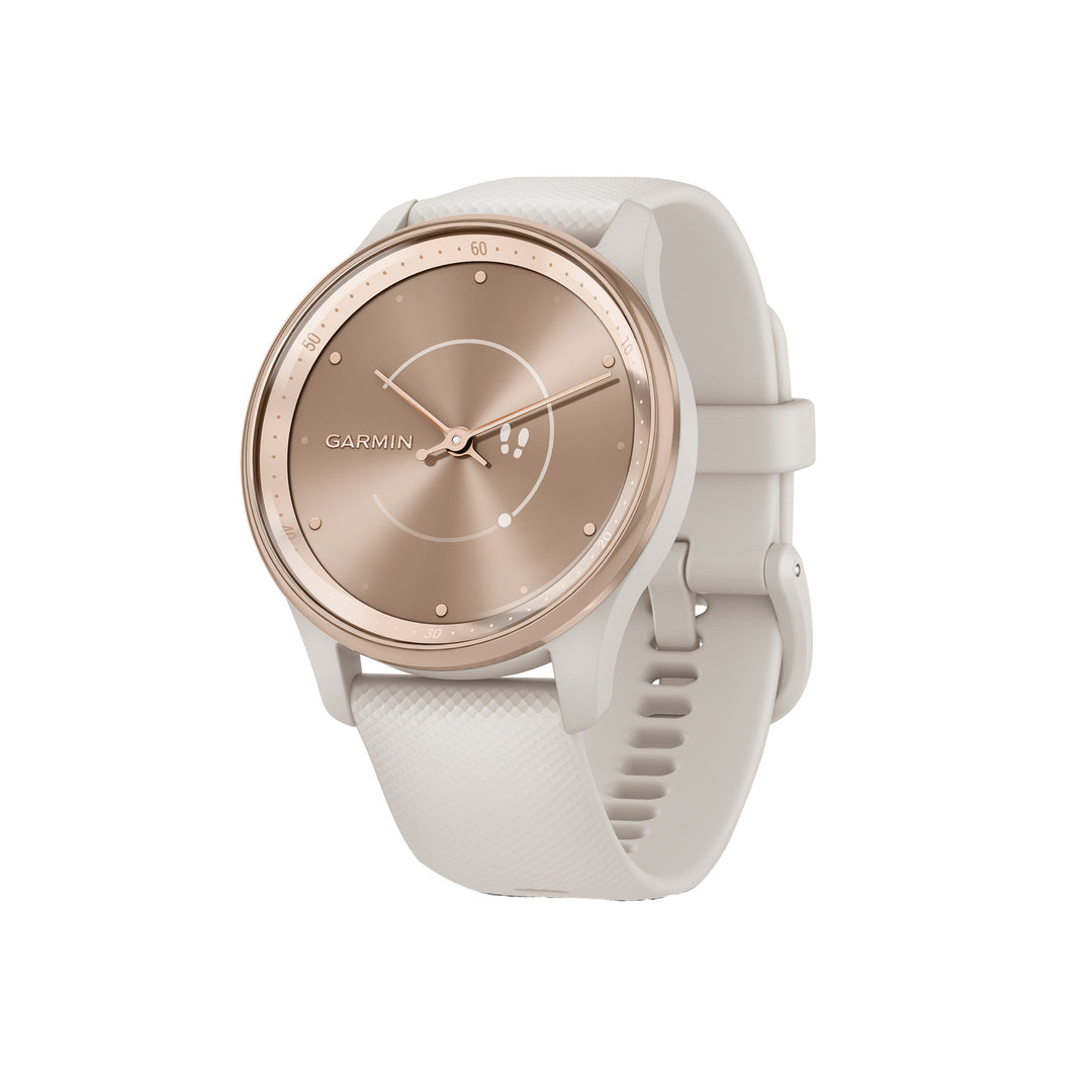 Garmin vivomove Trend Hybrid Smartwatch, 40.4 mm, Peach Gold