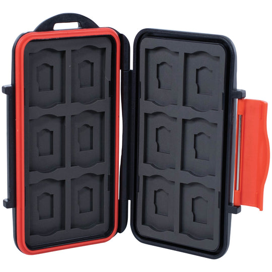 Stealth Cam Waterproof Memory Card Storage Case for 12 SD & 12 microSD Cards