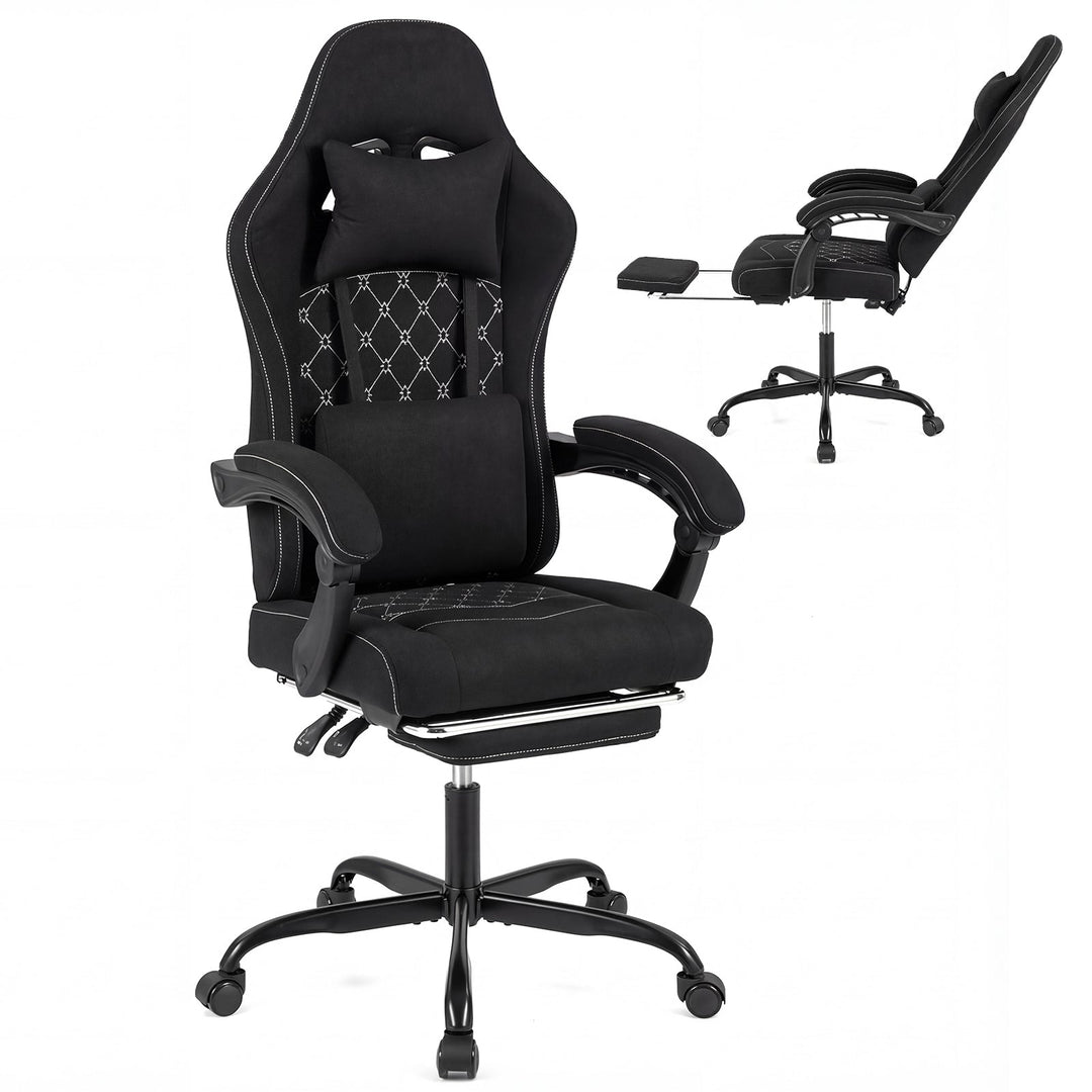 Gaming Chair Height Adjustable Computer Chair with Headrest Video Game Chair