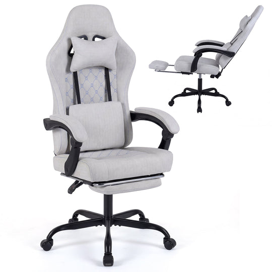 Gaming Chair Height Adjustable Computer Chair with Headrest Video Game Chair