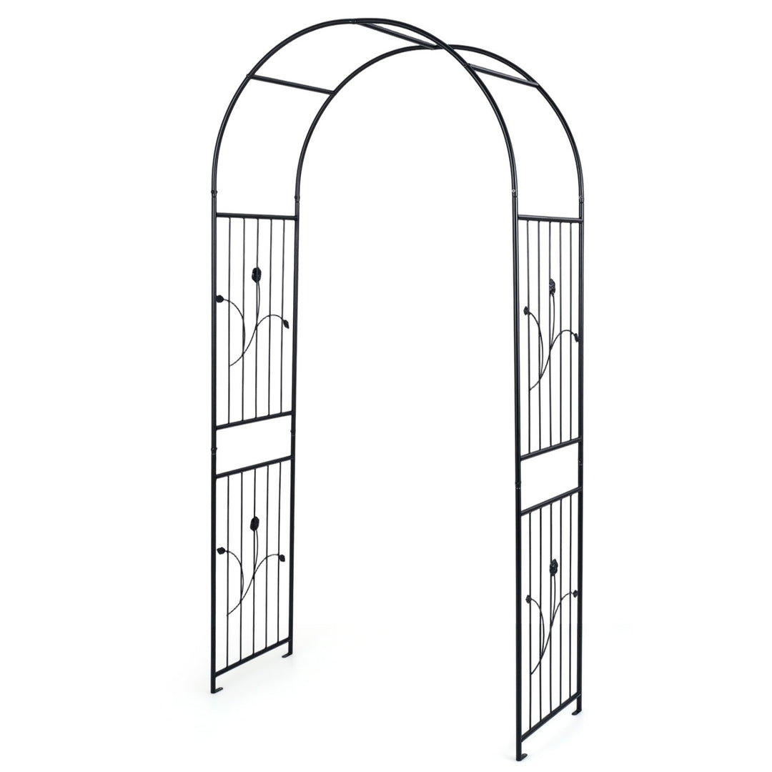 Garden Arch 87 Inches Tall Heavy Duty Metal Arbor Trellis Archway for Climbing Plants