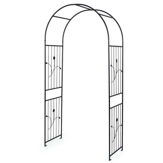 Garden Arch 87 Inches Tall Heavy Duty Metal Arbor Trellis Archway for Climbing Plants