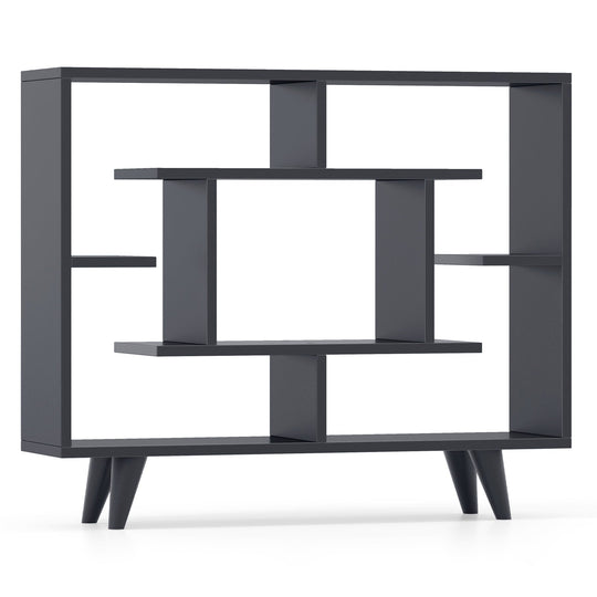 Geometric Bookcase with Anti-Tipping Kit and Storage Shelving Unit