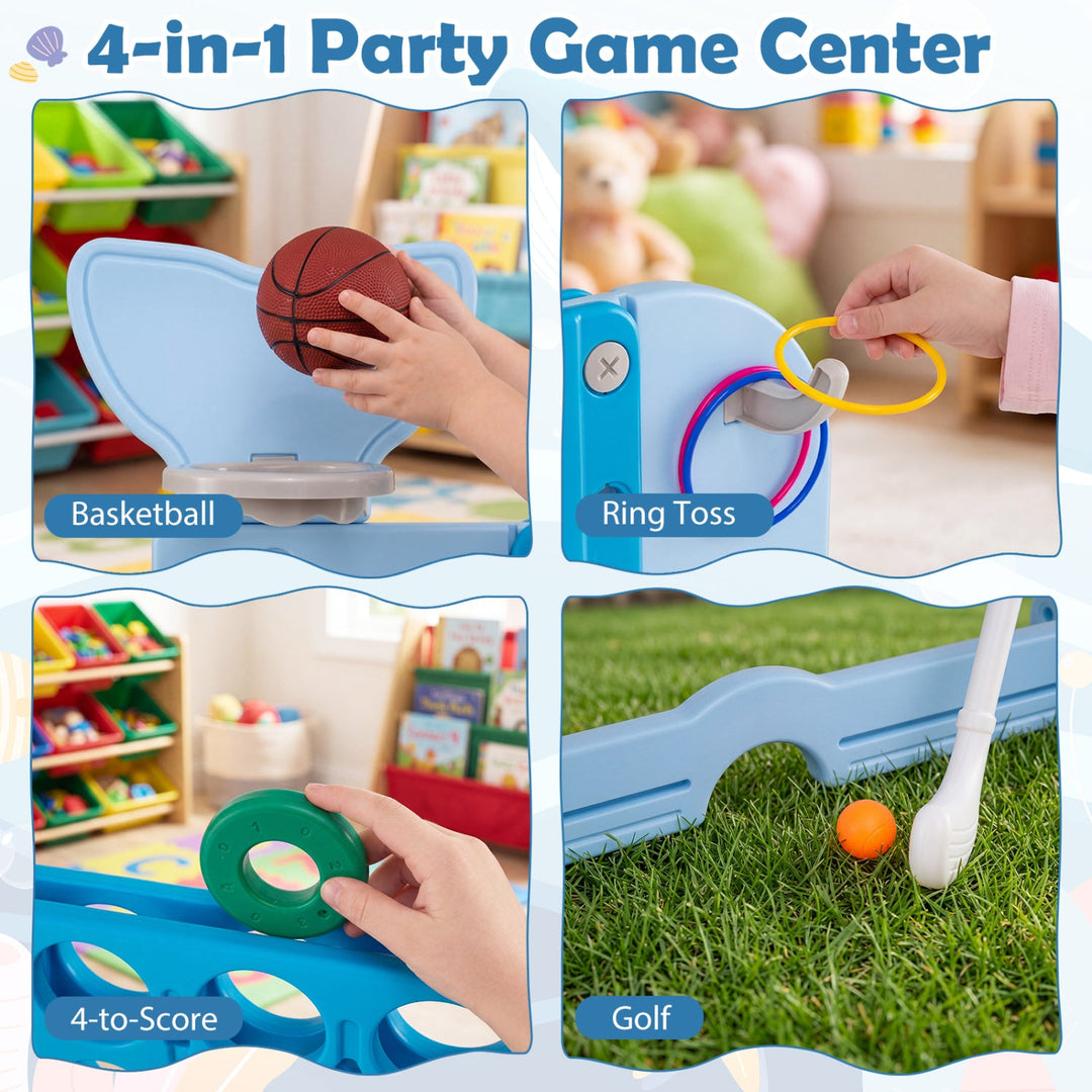 Giant 4-to-Score Game Set Jumbo Connect Four Game with Ring-toss