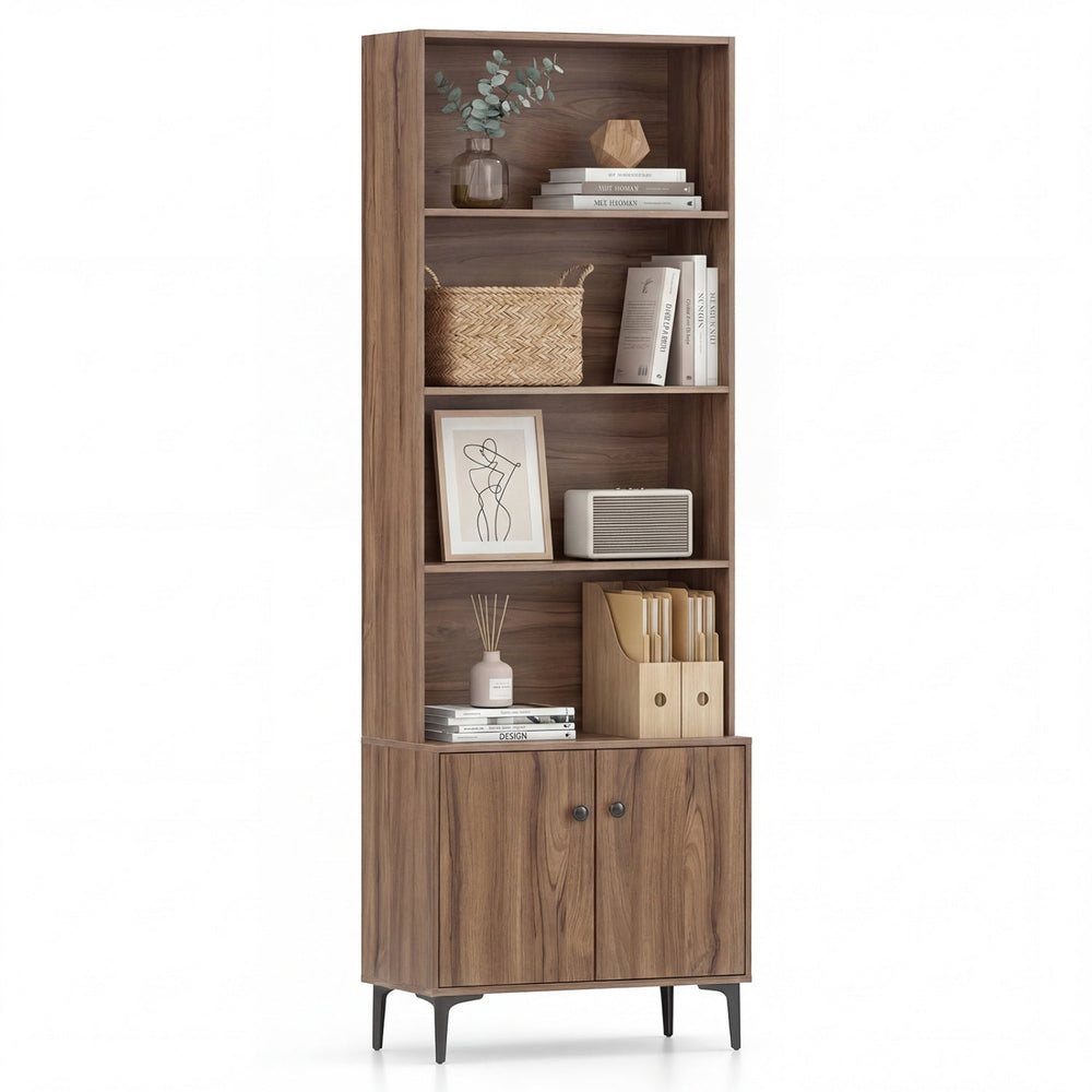 Giantex Bookshelf with Doors and 2 Anti-Tipping Kits for Home Office