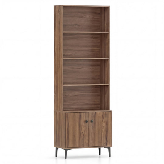 Giantex Bookshelf with Doors and 2 Anti-Tipping Kits for Home Office