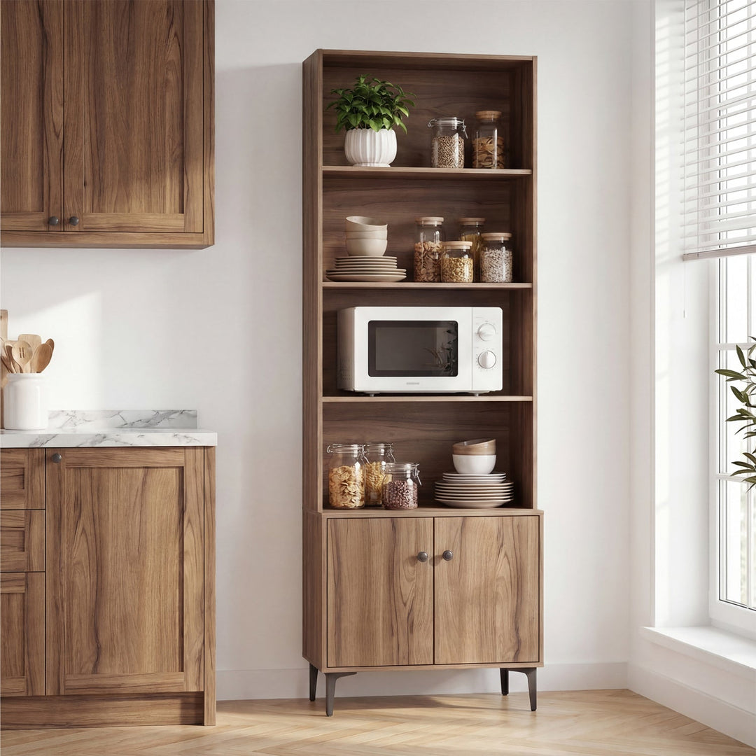 Giantex Bookshelf with Doors and 2 Anti-Tipping Kits for Home Office