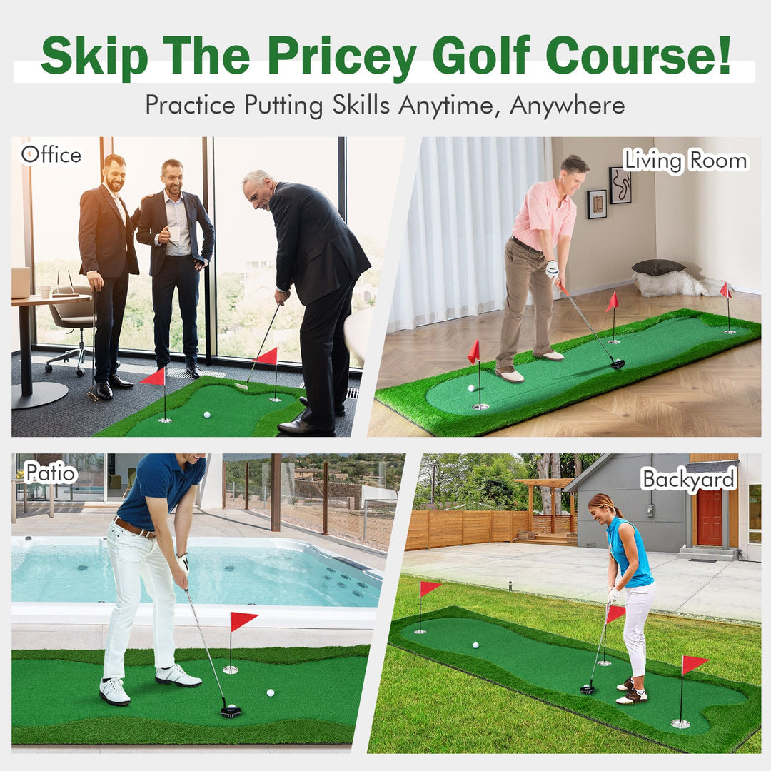 Golf Putting Green with Realistic Artificial Grass Turf