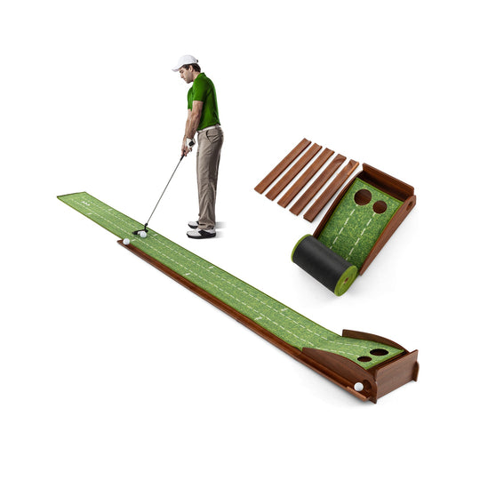 Golf Putting Mat with Auto Ball Return - 10 ft