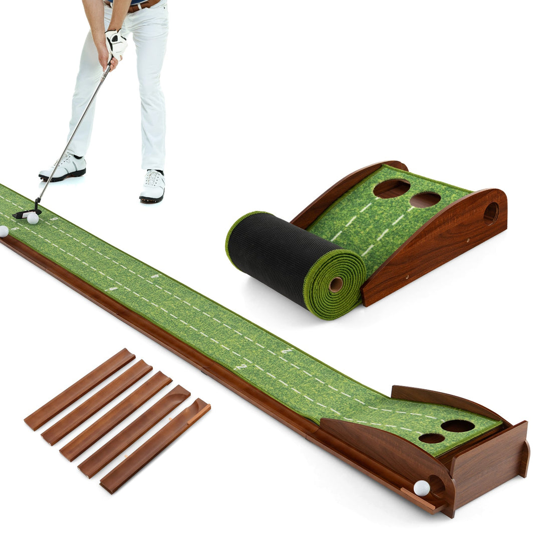 Golf Putting Mat with Auto Ball Return - 10 ft