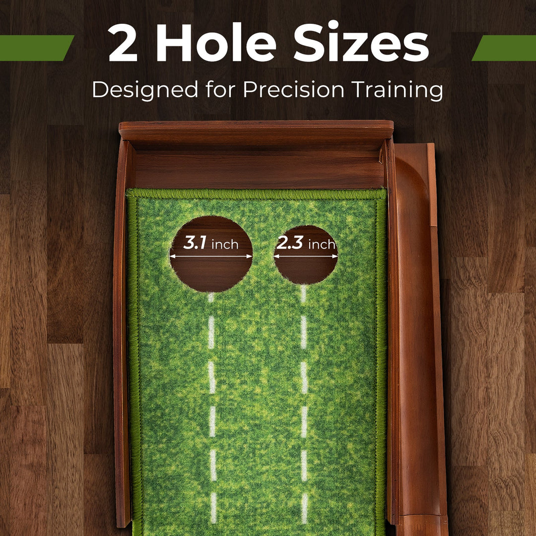 Golf Putting Mat with Auto Ball Return - 10 ft