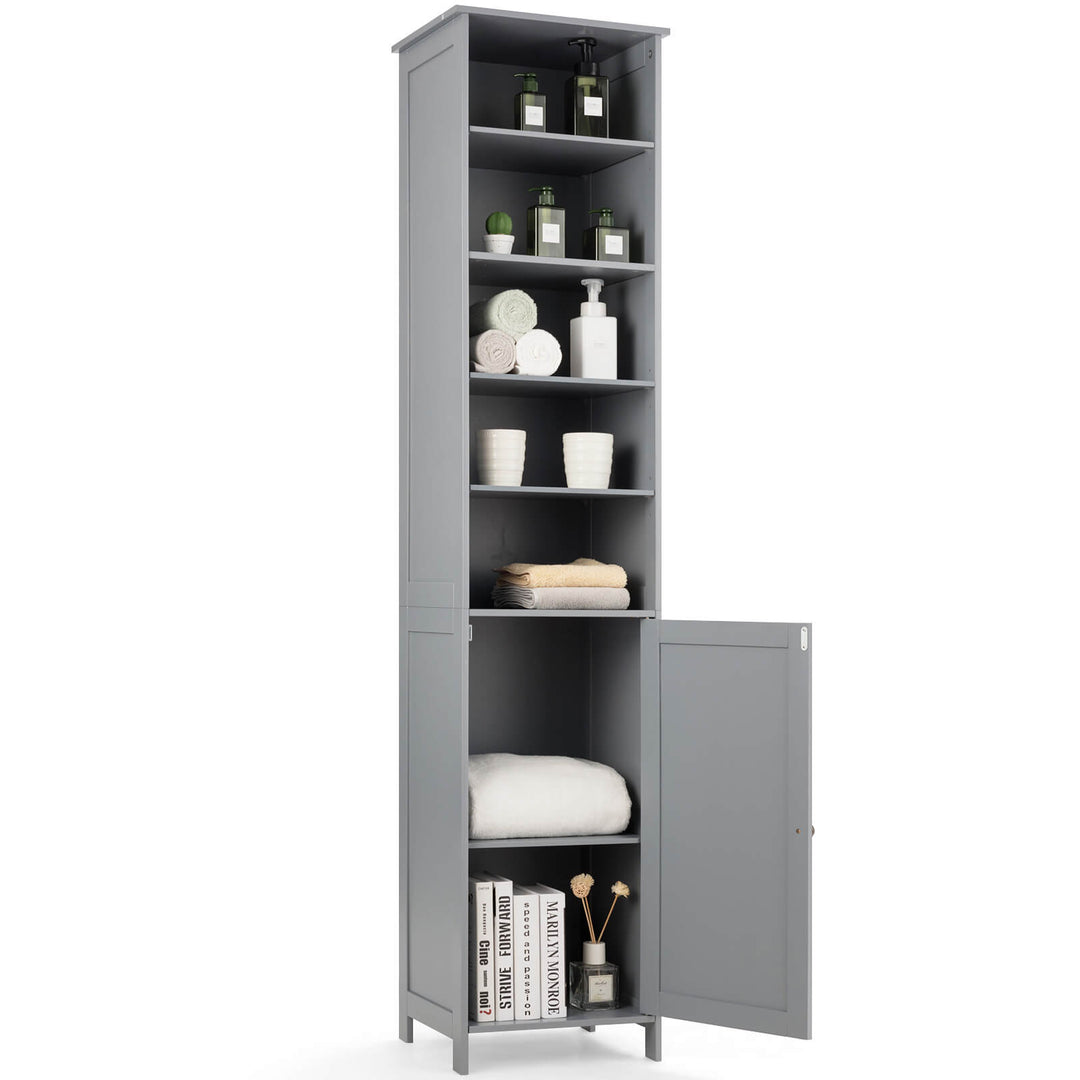 72 Inches Free Standing Tall Floor Bathroom Storage Cabinet