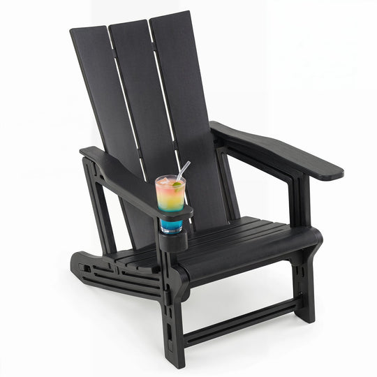 Adirondack Chair with Cup Holder - HDPE Outdoor Seating
