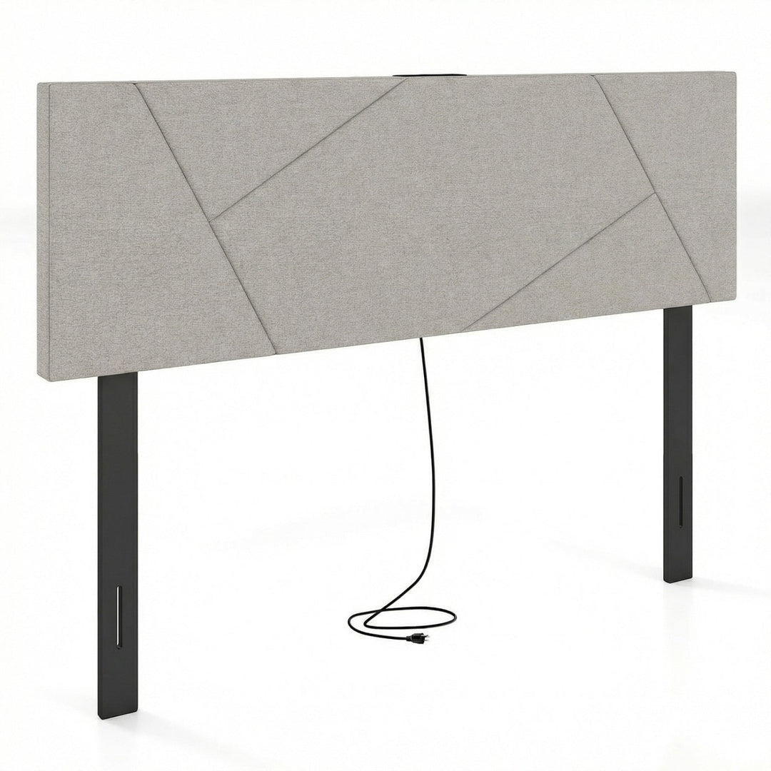 Headboard for Full Size Bed and Queen Geometric Upholstered Head Board
