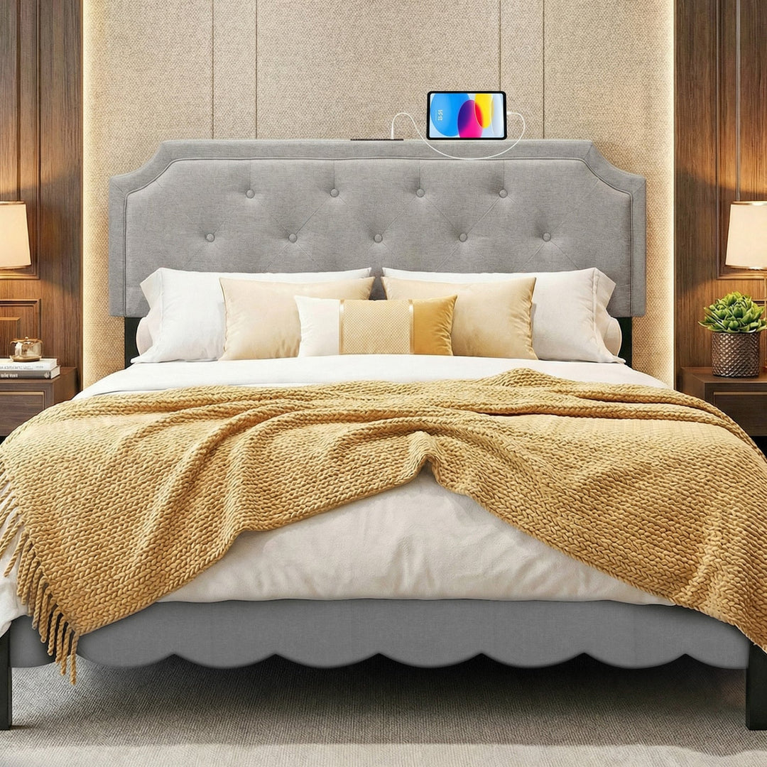 Headboard for Queen and Full Size Bed Tufted Upholstered Head Board