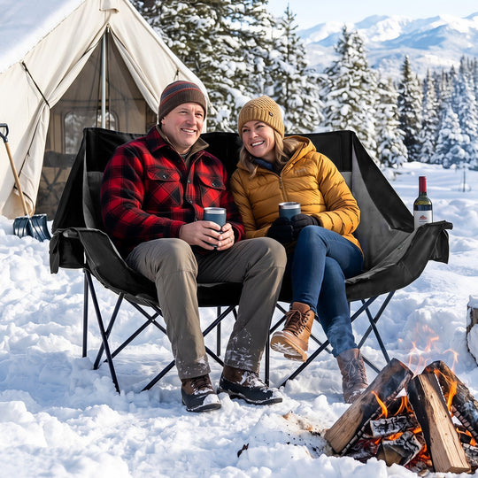Heated Double Camping Chair with 4 Heating Zones